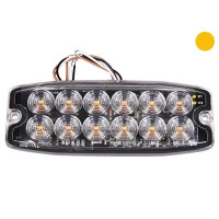 AXIXTECH LED warning lighthead, yellow 130.5x50.6x6.6mm