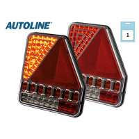 AUTOLINE LED aizmugurējais lukturis, labā puse 186x206x31mm