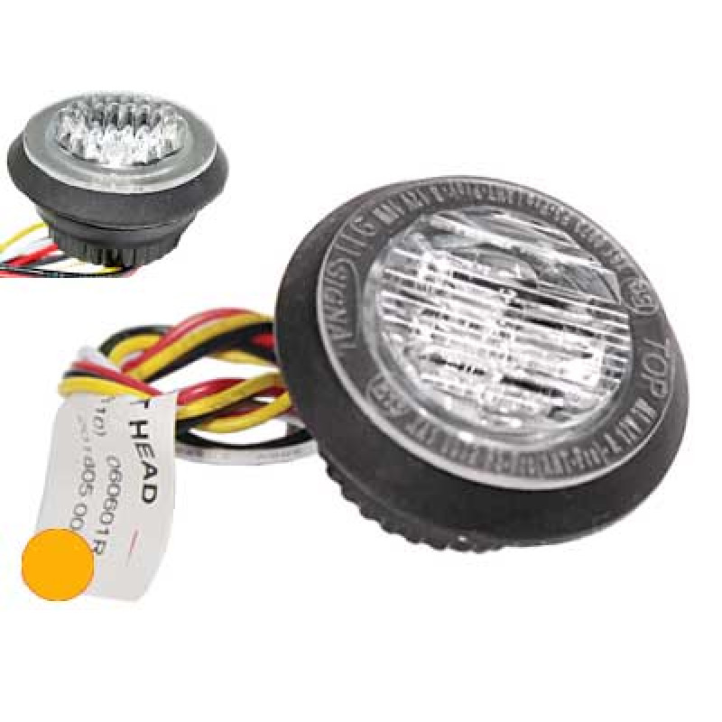 911 LED horizontal signal lighthead, dzeltena