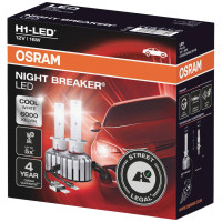 OSRAM LED gaismas spuldze H1 NIGHT BREAKER LED komplekts, 2 gab., 12V, vēsi balta, 16W