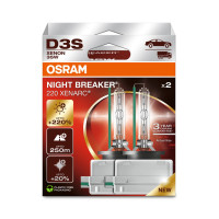 OSRAM D3S XENARC NIGHT BREAKER 220, cool white 4500K, 42V 35W komplekts, 2 gab.