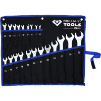 BRILLIANT TOOLS Kombinēto uzgriežņu atslēgu komplekts, 21-gab.